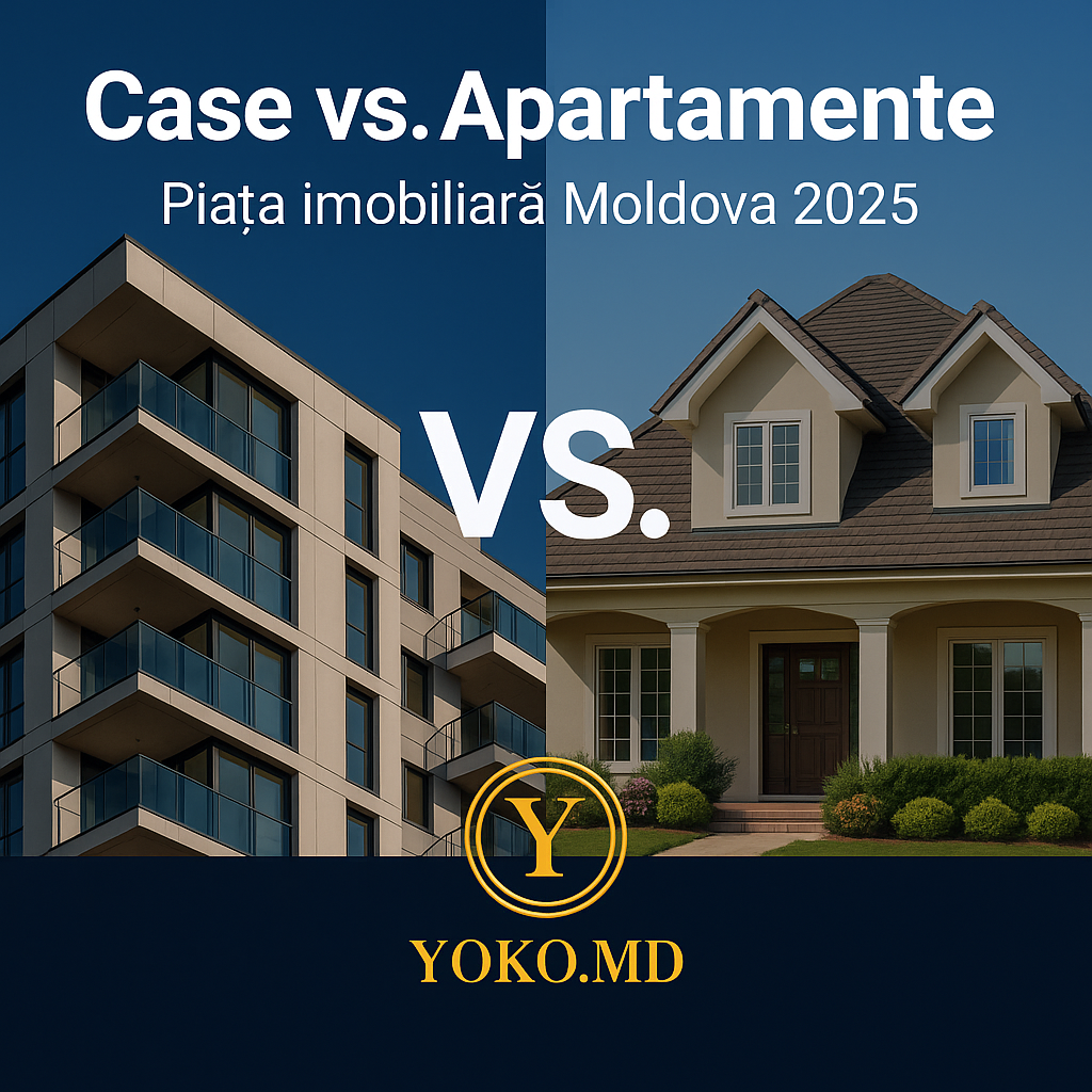 Piața imobiliară Moldova 2025: case vs. apartamente